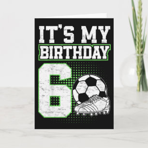 6-jähriger Fußballjunge Es ist mein 6. Geburtstag Karte