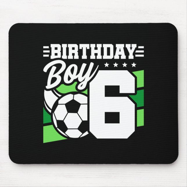 6-jähriger Fußballparty 6. Geburtstag Junge  Mousepad (Vorne)