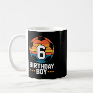 6-jähriger Fußballspieler 6. Geburtstag für Jungen Kaffeetasse