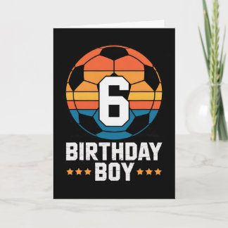 6-jähriger Fußballspieler 6. Geburtstag für Jungen Karte