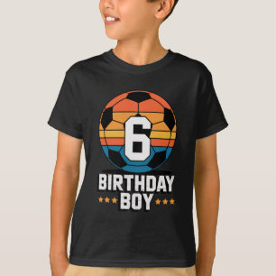 6-jähriger Fußballspieler 6. Geburtstag für Jungen T-Shirt