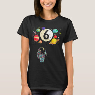 6-jähriger Geburtstagsjunge Astronaut 6. Geburtsta T-Shirt