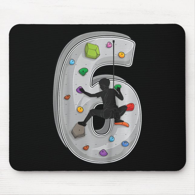 6-jähriger klettert beim 6. Geburtstag Abenteuer C Mousepad (Vorne)
