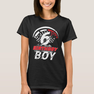 6-jähriges Rennwagen 6. Geburtstag Junge Party Rac T-Shirt