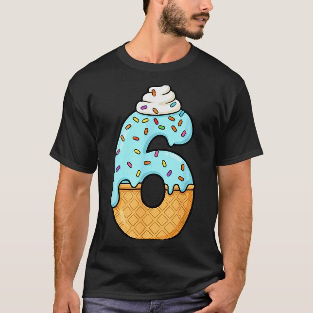 #6 Jersey Uniform Drip Teen Slang, Funny Ice Cream T-Shirt (Vorderseite)