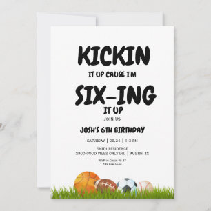 6. Junge Kickin it Up Birthday Party Einladung