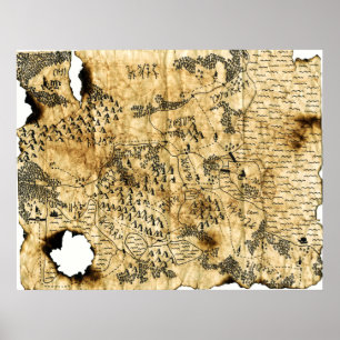 6. Karte des Vergessenen Reiches Poster