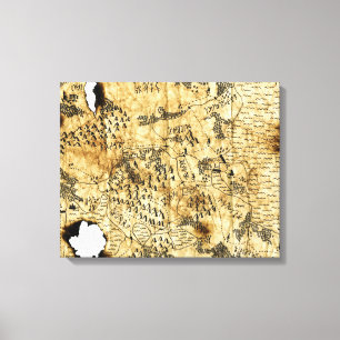 6. Karte des vergessenen Reichs Leinwanddruck