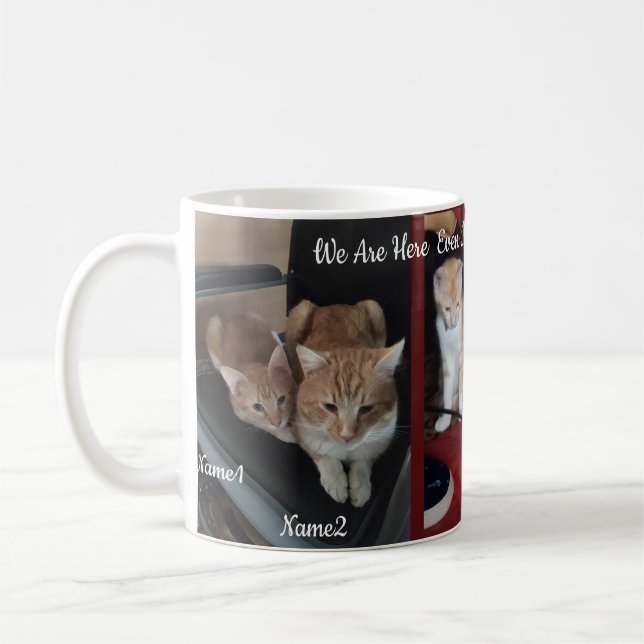 6 Katzen Foto und Name,Aufbewahren,eigene herstell Kaffeetasse (Links)