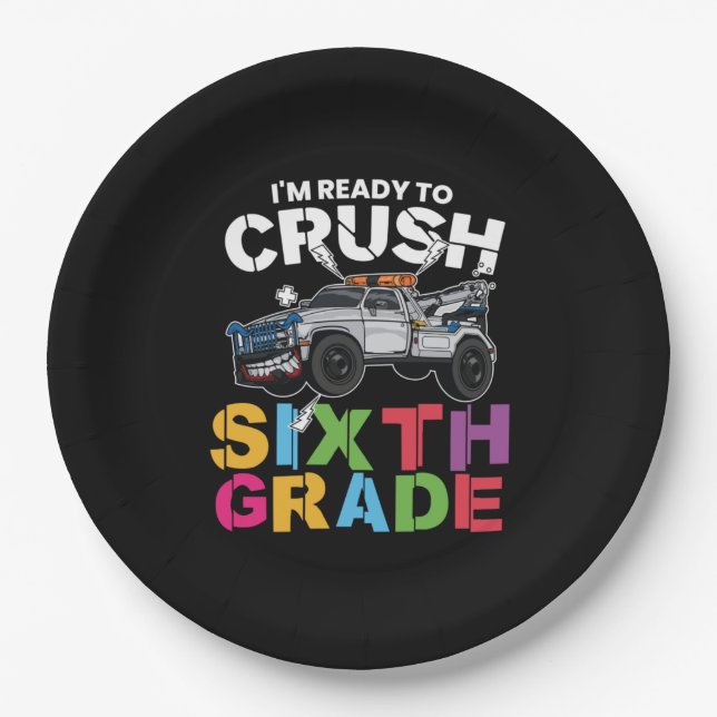 6. Klasse der Lehrer auf 6. Stufe Pappteller (Vorderseite)