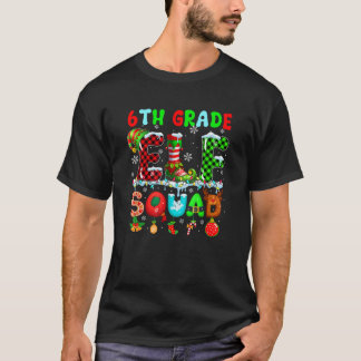 6. Klasse Elf-Squad Weihnachten Bunt Lehrer-Stu T-Shirt