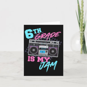 6. Klasse ist mein Ding Vintage 80er Boombox Lehre Karte