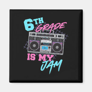 6. Klasse ist mein Ding Vintage 80er Boombox Lehre Magnet