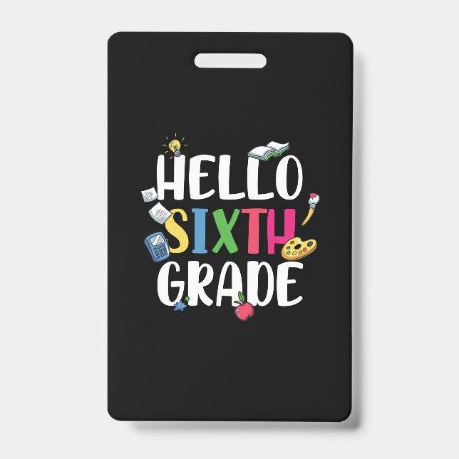 6. Klasse Lehrer Hallo 6. Klasse Ausweis (Vorderseite)