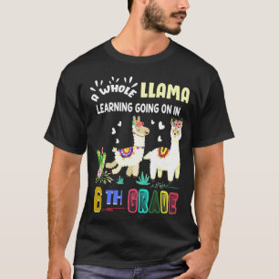 6. Klasse Llama Kaktus Schüler Rückkehr zur Schule T-Shirt