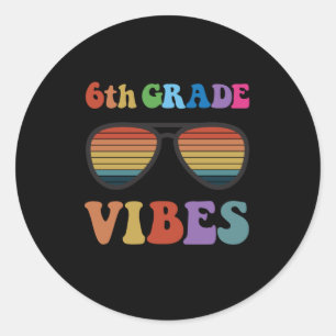 6. Klasse Vibes Runder Aufkleber
