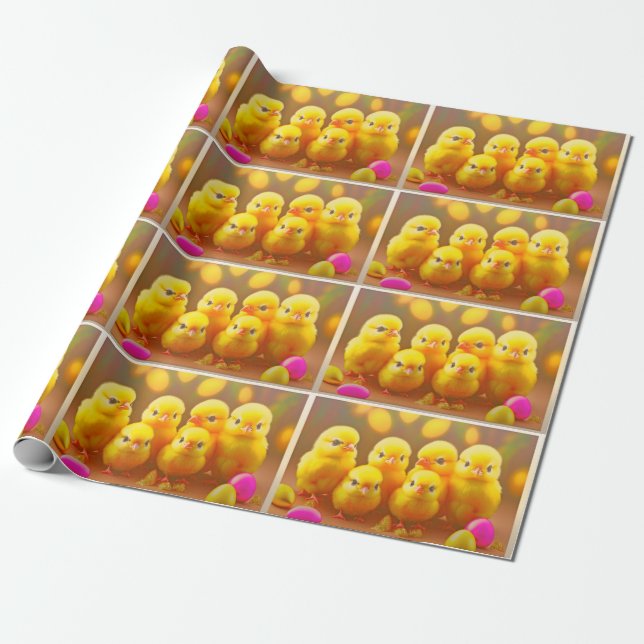 6 Kleine Osterchicks-Sammlung Geschenkpapier (Ungerollt)