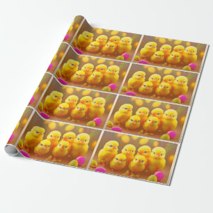 6 kleine Osterküken Sammlung Geschenkpapier