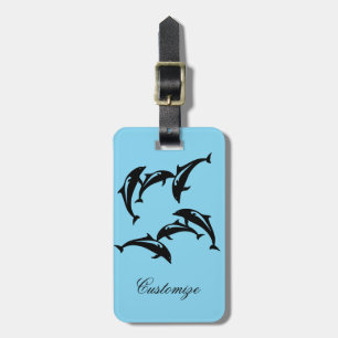 6 Leaping Porpoises Thunder_Cove Gepäckanhänger