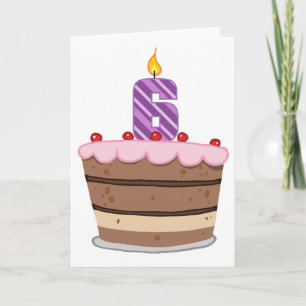 6. Lebensjahr am Geburtstag Karte
