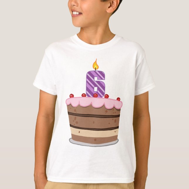 6. Lebensjahr am Geburtstag T-Shirt (Vorderseite)
