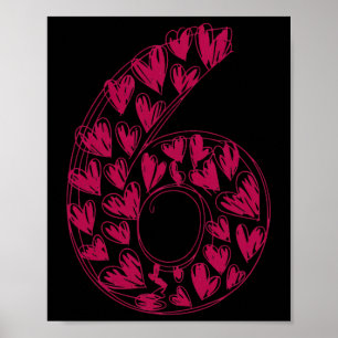 6 Lehrer trendy 6 7 viraler Sketch Herz 67 süße Ma Poster