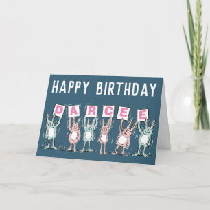 6 Letter Name Happy Birthday Card Karte