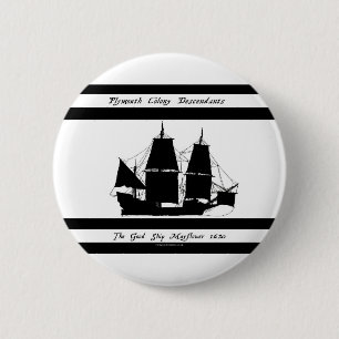 6 mayflower Nachkommen Button