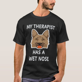 6 Mein Therapeut hat einen nassen deutschen Schäfe T-Shirt