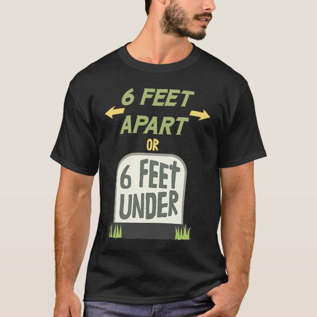 6 Meter weit oder 10 Meter unter sanfter sozialer  T-Shirt (Vorderseite)