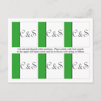 6 Moderne Zickzack Neon-Grün/Grau-Gefälligkeitstag Postkarte