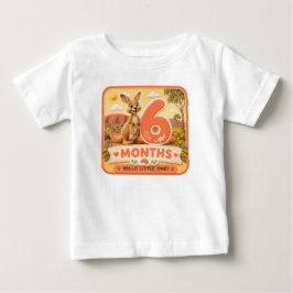 6 Monate Baby-Meilenstein-Abenteuer Baby T-shirt