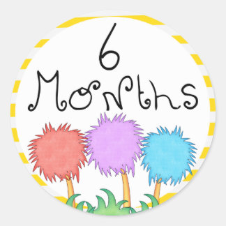 6 Monate Inspiriert Meilenstein Runder Aufkleber