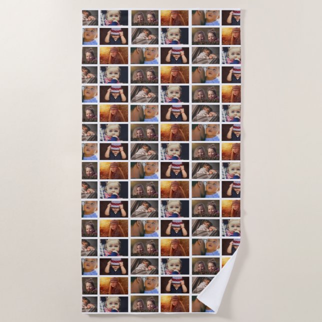 6 Muster für das Foto der FotoCollage Family Strandtuch (Vorderseite)