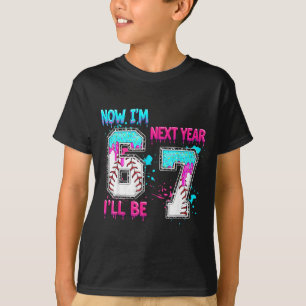 6 nächstes Jahr werde ich 7 Baseball-Eis-Creme-Tro T-Shirt