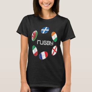 6 Nationen Rugby-T-Shirt-T - Shirt