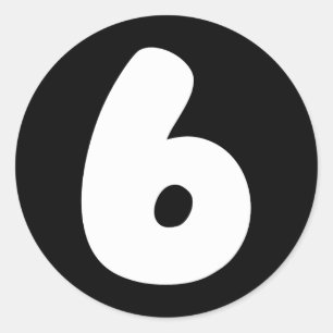 6 Nummer Sechs Sieben 67 Gen Alpha Slang T Lustige Runder Aufkleber