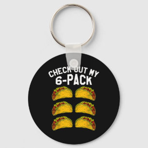 6 Pack Fitness Taco Funny Mexican Gym Top für Taco Schlüsselanhänger
