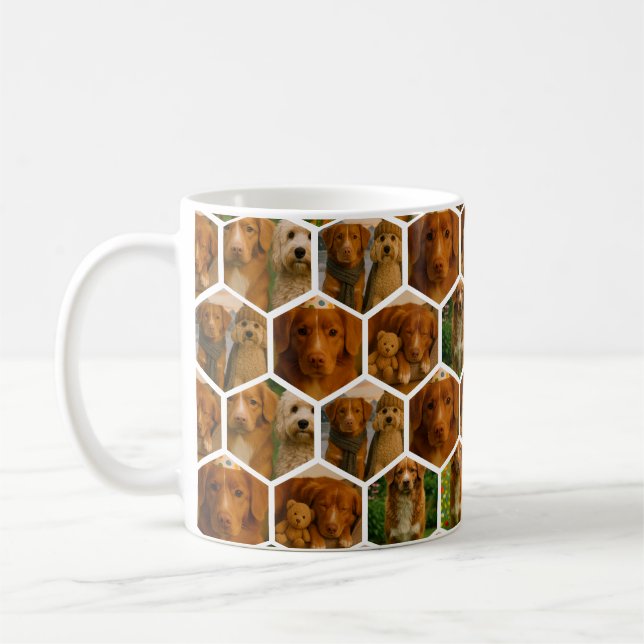 6 Personalisierte Vorlage für FotoCollage Kaffeetasse (Links)