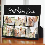 6 Photo Collage Best Mom Ever Custom Modern Fotoplatte<br><div class="desc">Create a clean and modern tribute to Mom with this personalized 6 photo collage plaque featuring the message Best Mom Ever. Perfect for Mothers Day, birthdays, or just because, this custom design turns your favorite moments into a heartfelt display. Upload six meaningful photos and add a personal message to create...</div>