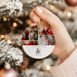 6 Photo First Christmas Birth Announcement Ornament