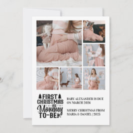 6 Photo Mommy to be Christmas Pregnancy  Feiertagskarte