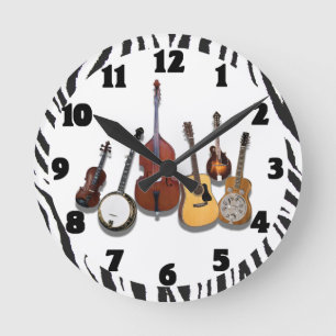 6-PIECE BAND-CLOCK RUNDE WANDUHR