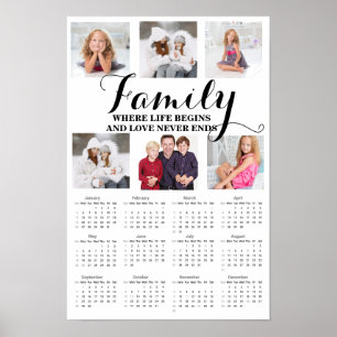 6 Portrait Family Quote 2025 Kalender Poster