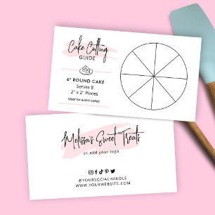 6" Round-Event Cake Cutting Instructions Diagramm Begleitkarte