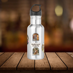 6 Sechs Foto Moderne Elegante Collage Familie Lieb Edelstahlflasche