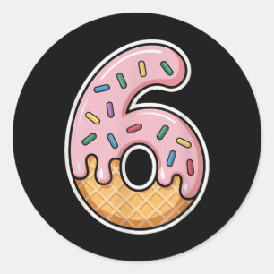 6 Six Seven Trend 67 Frohen 67. Schultag Runder Aufkleber