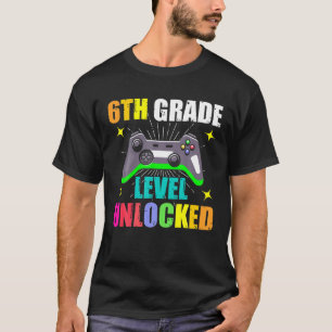 6. Stufe des ungesicherten Gamers erster Schultag T-Shirt