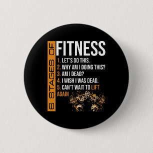 6 Stufen des Fitness-Krafttrainings Fitness Button