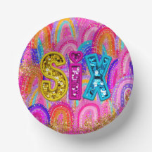 6. Süßer Regenbogen Gold Glitter
